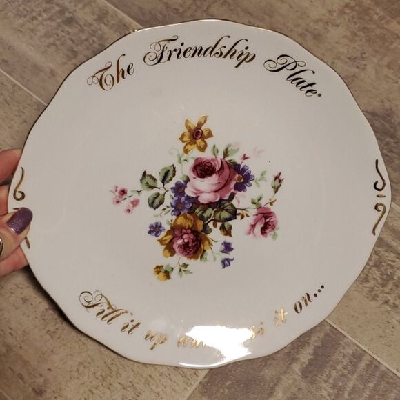 EUC Aldas Forever Pass it On Floral Plate - Picture 2 of 3